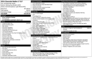 Chevrolet Malibu 2024 LT Sedán 4 puertas con 2LT