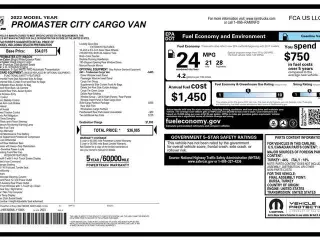 Ram ProMaster City 2022 Base 4dr Mini-Van