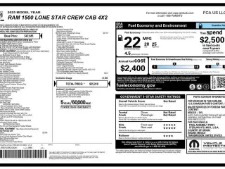 Ram 1500 2025 4x2 Big Horn 4dr Crew Cab 5.6 ft. SB Pickup