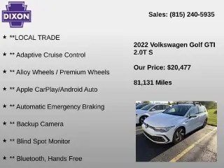 Volkswagen Golf GTI 2022 S 4dr Hatchback 7A
