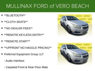 Chevrolet Cruze 2012 LT 4dr Sedán con 1LT