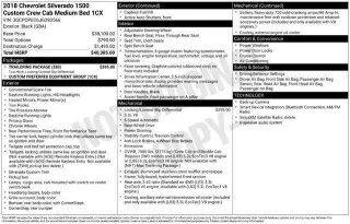 Chevrolet Silverado 1500 2018 4x2 Custom 4dr Cab 5.8 ft. SB