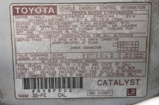 Camry Toyota 1990