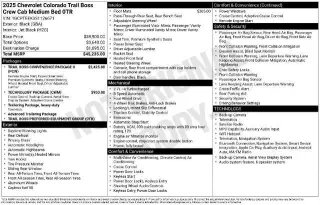Chevrolet Colorado 2025 4x4 Trail Boss 4dr Crew Cab 5 ft. SB