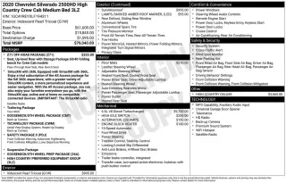 Chevrolet Silverado 2500HD 2020 4x4 High Country 4dr Crew Cab SB