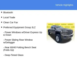Chevrolet Silverado 2500HD 2015 4x4 High Country 4dr Crew Cab SB