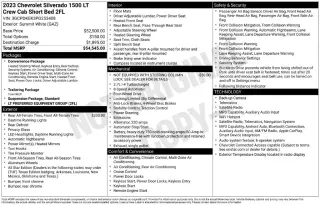Chevrolet Silverado 1500 2023 4x4 LT 4dr Crew Cab 5.8 ft. SB w/2FL