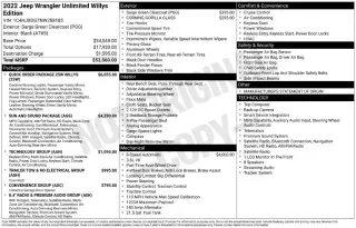 Jeep Wrangler Unlimited 2022 4x4 Sport S 4dr SUV