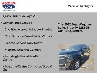 Jeep Wagoneer 2022 4x4 Serie I SUV de 4 puertas