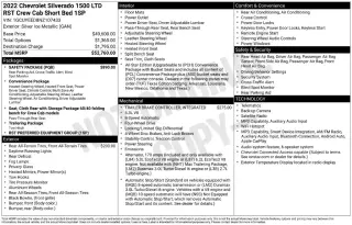 Chevrolet Silverado 1500 Limited 2022 4x4 RST 4dr Crew Cab 5.8 ft. SB