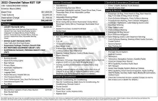 Chevrolet Tahoe 2022 4x2 RST 4dr SUV