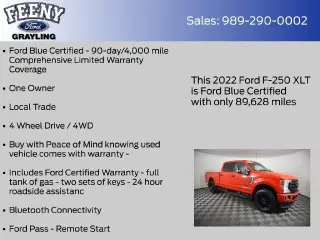 Ford F-250 Super Duty 2022 4x4 XLT Cabina de Tripulación 4 puertas 6.8 ft. SB Pickup