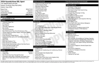 Hyundai KONA 2026 SEL Sport 4dr SUV