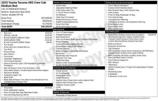 Toyota Tacoma 2025 4x2 SR5 4dr Double Cab 5.0 ft SB