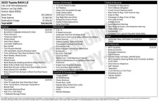 Toyota RAV4 2025 AWD LE SUV de 4 puertas