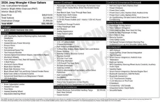 Jeep Wrangler 2026 4x4 Sahara 4dr SUV