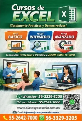 CLASES de EXCEL a domicilio