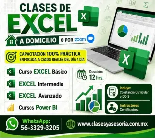 CLASES de EXCEL a domicilio