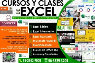 CLASES de EXCEL a domicilio