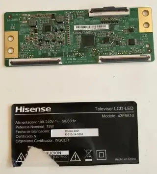 Tarjeta T-con Hisense 43e5610