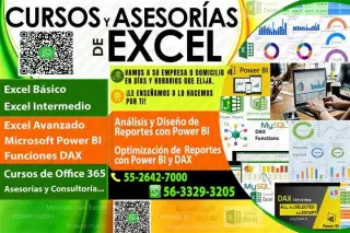 CURSOS de EXCEL a domicilio