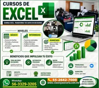 Curso de EXCEL a domicilio