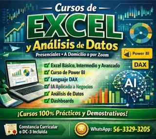 Cursos de EXCEL a domicilio