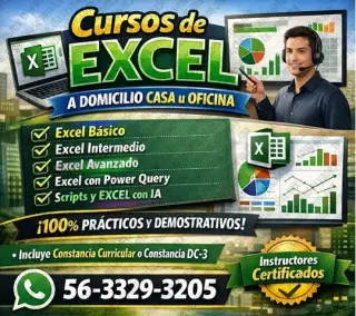 Cursos de EXCEL a domicilio