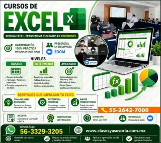 CURSOS de EXCEL a domicilio