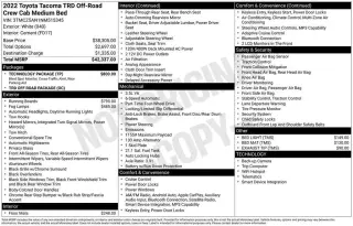 Toyota Tacoma 2022 4x4 TRD Pro 4dr Double Cab 5.0 ft SB 6M