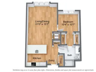 Propiedad en alquiler con 1 dormitorio y 1 baño en Brookline
