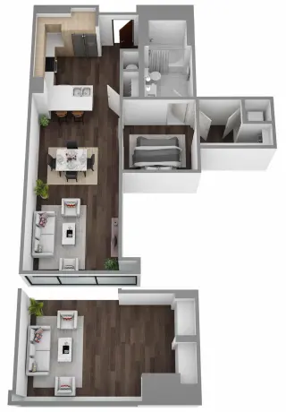Propiedad en alquiler con 1 dormitorio y 1 baño en Austin