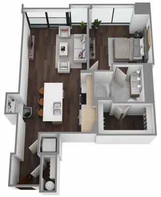 Propiedad en alquiler con 1 dormitorio y 1 baño en Austin