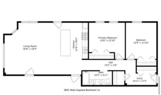 Propiedad en alquiler con 2 habitaciones y 1 baño en Chicago