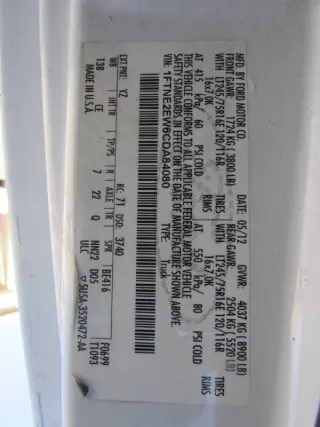 2012 Ford E-Series E-250