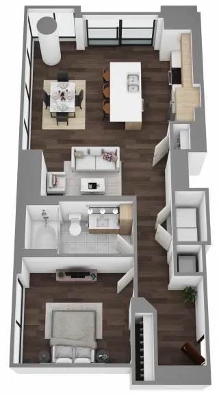 Propiedad en alquiler con 1 dormitorio y 1 baño en Austin