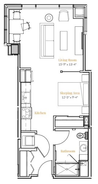 Propiedad en alquiler con 1 dormitorio y 1 baño en Austin