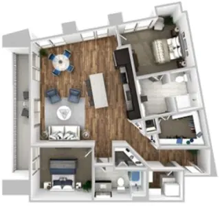 Propiedad en alquiler con 2 habitaciones y 2 baños en Austin