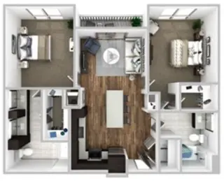 Propiedad en alquiler con 2 habitaciones y 2 baños en Austin