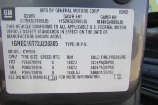 2002 Chevrolet Suburban 1500 LT