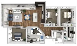 Propiedad en alquiler con 3 habitaciones y 2 baños en Austin