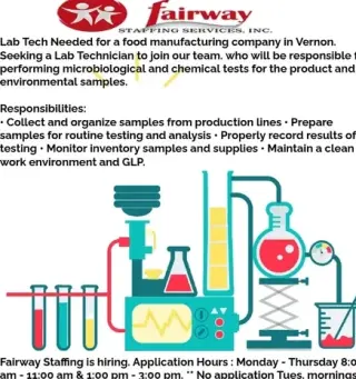 LAB TECH NEEDED