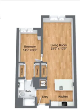 Propiedad en alquiler con 1 dormitorio y 1 baño en Chestnut Hill