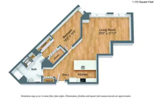 Propiedad en alquiler con 1 dormitorio y 1 baño en Brookline