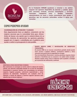 Apoyo de cuidados para adultos