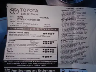 2013 Toyota Prius Three