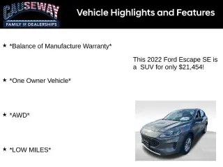 Ford Escape 2022 AWD SE 4dr SUV