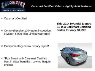 Hyundai ELANTRA 2014 SE 4dr Sedan 6A