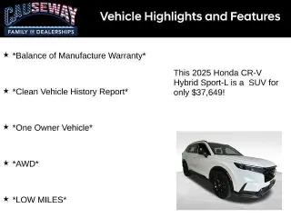 Honda CR-V Hybrid 2025 AWD Sport-L 4dr SUV