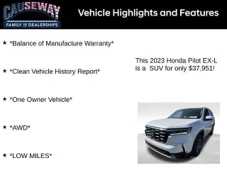 Honda Pilot 2023 AWD EX-L 4dr SUV w/Rear Captain's Chairs